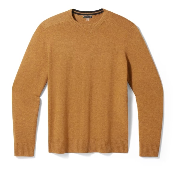 SMARTWOOL Men's L Fox Brown Marl Sparwood Crew Sweater Merino Wool Blend - Picture 3 of 9